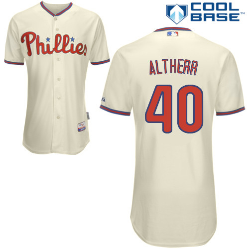 Aaron Altherr #40 Youth Baseball Jersey-Philadelphia Phillies Authentic Alternate White Cool Base Home MLB Jersey